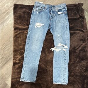 Levi's Light Blue Distressed Jeans